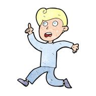 cartoon boy panicking N40