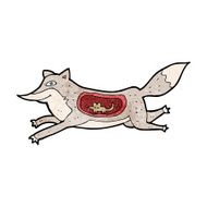 cartoon wolf with mouse in belly N5