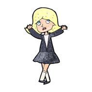 cartoon unhappy girl N25