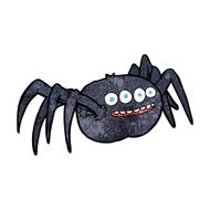 cartoon spooky spider N17