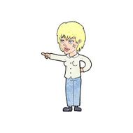 cartoon woman pointing N281