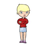 cartoon annoyed woman N250