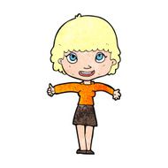 cartoon happy girl N134