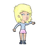 cartoon woman playing it cool N14