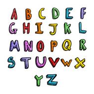 cartoon alphabet N40