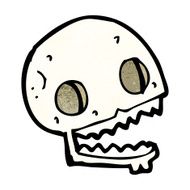cartoon spooky skull N230