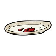 cartoon empty plate N16