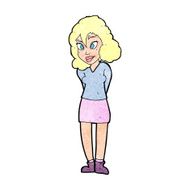 cartoon confused woman N145