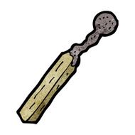 cartoon burnt match N25
