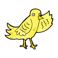 cartoon waving bird N25