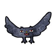 cartoon spooky vampire bat N28