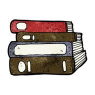 cartoon old books N25