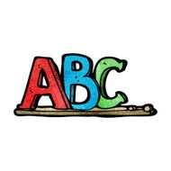 cartoon ABC letters N25