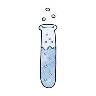 cartoon science test tube N13