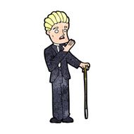 cartoon shocked gentleman N14