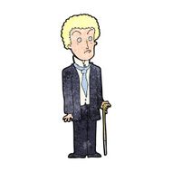 cartoon unhappy gentleman N13