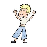 Cartoon Man Panicking N85