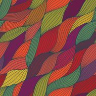 colorful seamless abstract hand-drawn pattern waves background N33