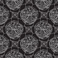 Black and white abstract seamless vector pattern