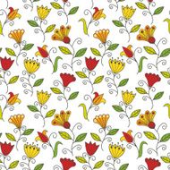 Seamless texture with flowers Endless floral pattern N21