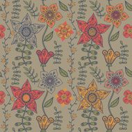 Seamless texture with flowers Endless floral pattern N57