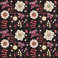 Seamless texture with flowers Endless floral pattern N67