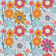 Seamless texture with flowers Endless floral pattern N76