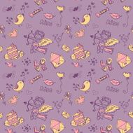 Doodle Valentine&#039;s day seamless texture N5