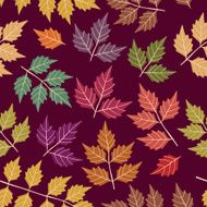 seamless pattern with leaf autumn background N5