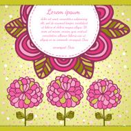 Flower background Floral vector card N3