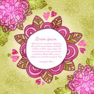 Flower background Floral vector card N15