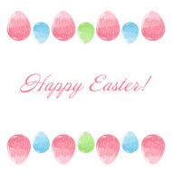 Scribble Easter eggs border frame N2