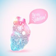 Doodle heart Valentines day vector illustration