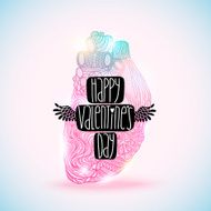 Doodle heart Valentines day vector illustration N2