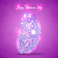 Doodle heart Valentines day vector illustration N3