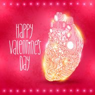 Doodle heart Valentines day vector illustration N5