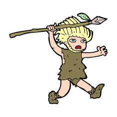 Cartoon caveman N14