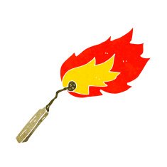 cartoon burning match N55