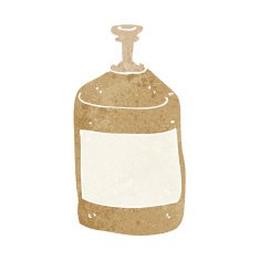 cartoon old squirt bottle N12