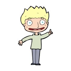 cartoon happy boy N303