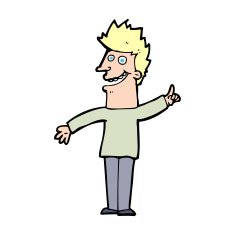 cartoon happy man N591