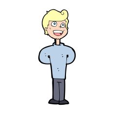 cartoon happy man N593