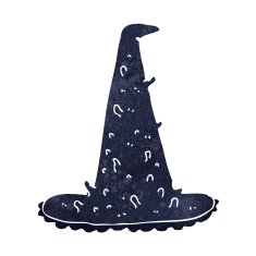 cartoon spooky witch hat N25