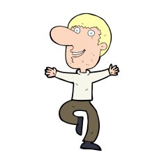 cartoon happy man N594