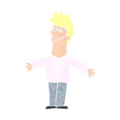 cartoon happy man N595