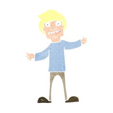 cartoon surprised man N180