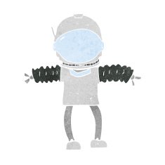 Cartoon Astronaut N165
