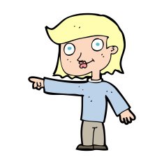 cartoon pointing person N14
