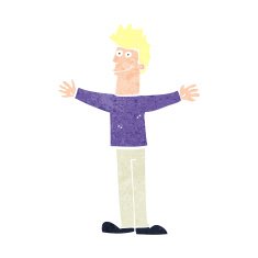 cartoon happy man N598