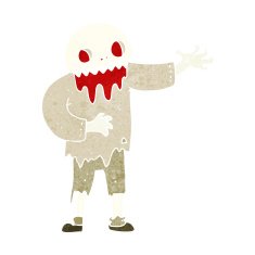 cartoon spooky zombie N12